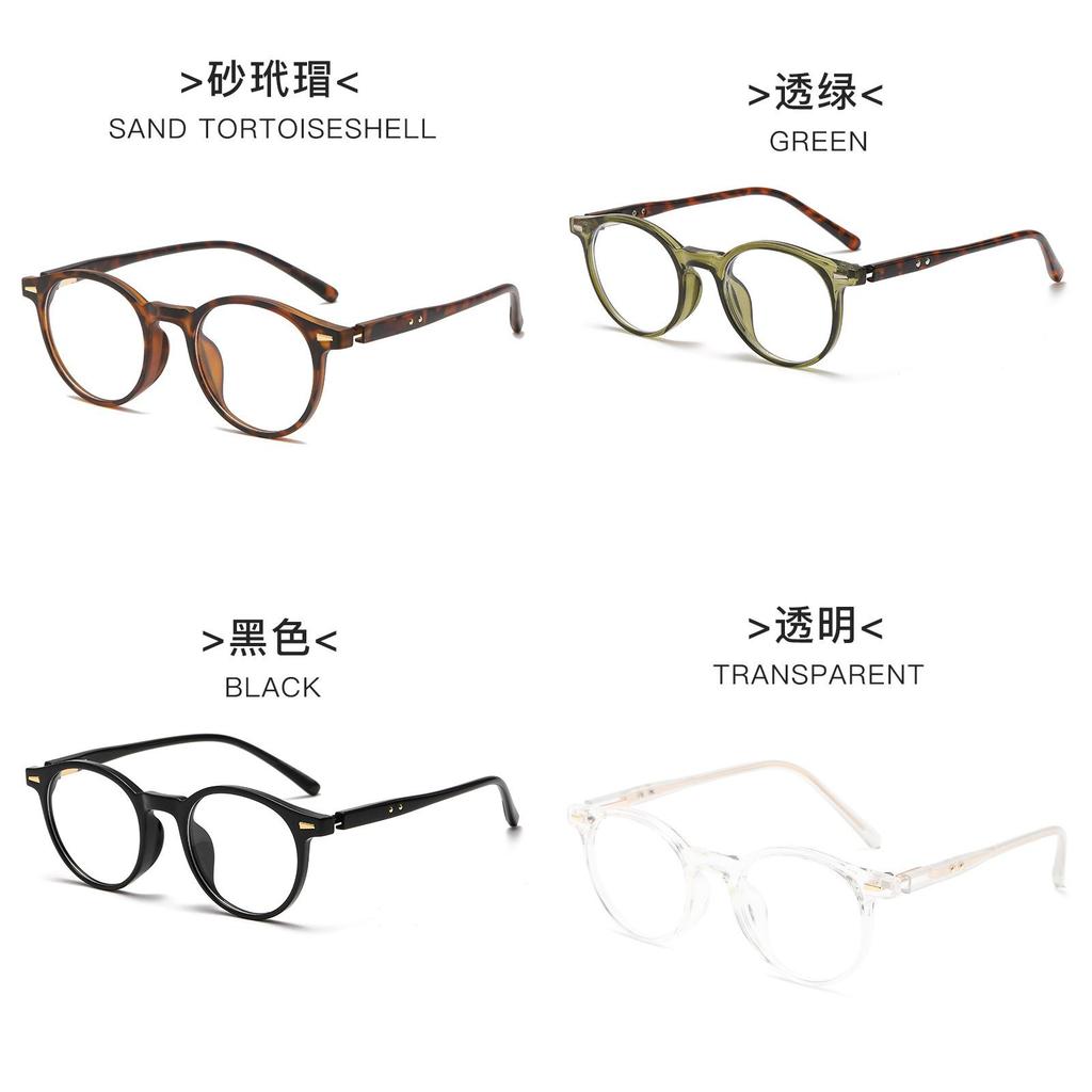Tr90 Round Blue Light Blocking Eyeglass Frame With Minimalist Design For Fashionable Women