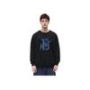 WE11DONE FW22 Letter Logo Printed Pullover Long Sleeve Sweatshirt Unisex Sweatshirt Black WD-TS3-22-808-U-BK