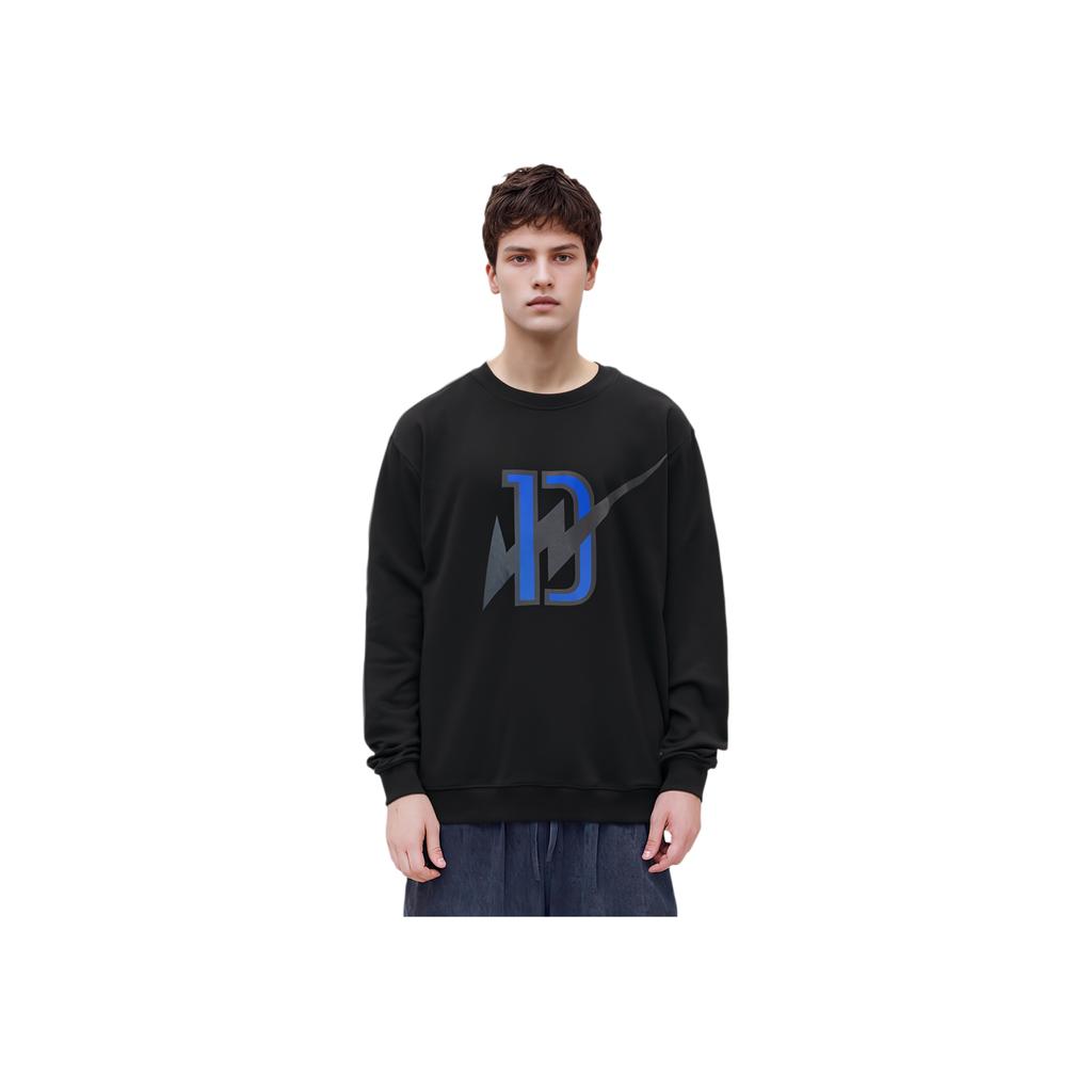 WE11DONE FW22 Letter Logo Printed Pullover Long Sleeve Sweatshirt Unisex Sweatshirt Black WD-TS3-22-808-U-BK