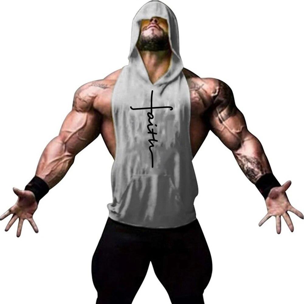 Menn Uformell Mote Tank Top Gym Fitness Trening Bomull Ermeløs skjorte Sommerklær Mannlig Kroppsbygging Singlet Hip Hop Vest