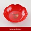 Festive Red Plastic Fruit and Nut Serving Tray
