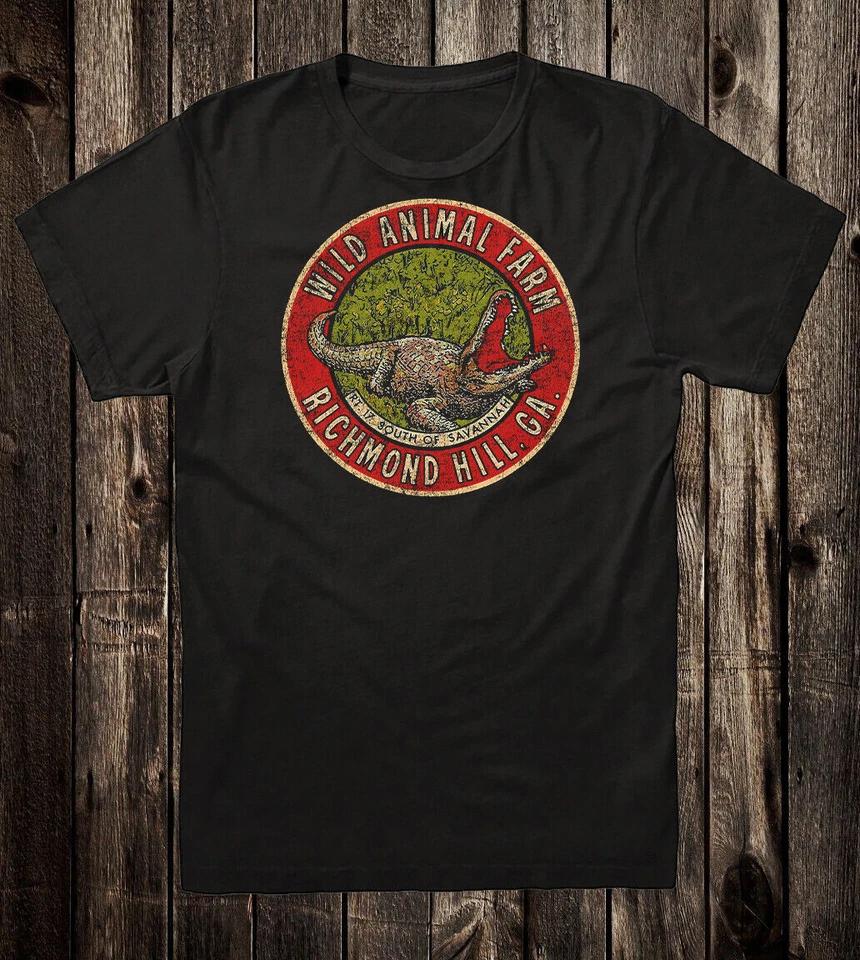 Retro Travel Tee T Shirt Souvenir Georgia State Wild Animal Farm Gator 2XL