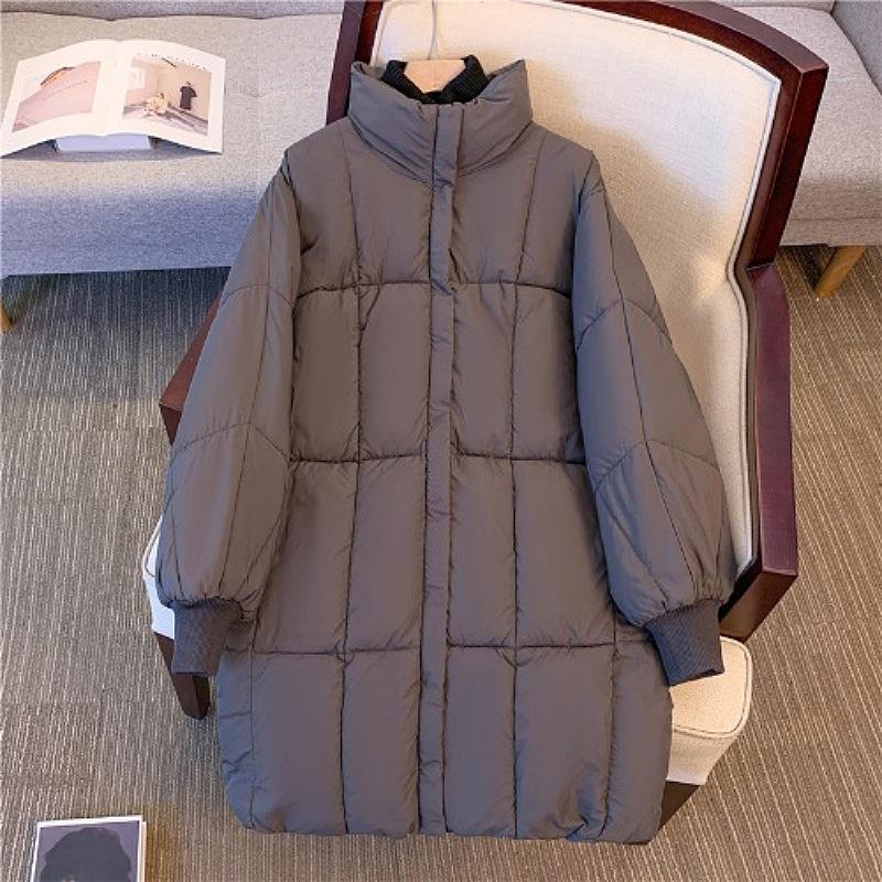 New Down Padded Clothes Women's Winter Long Padded Jackets Loose Trend Knee Padded Jackets