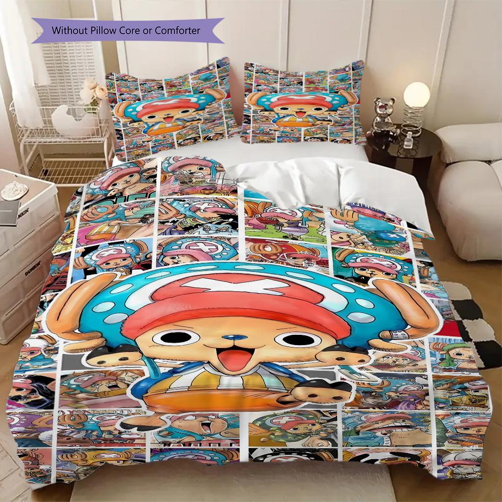 One Piece Anime Soft and Comfortable Duvet Cover, Children's Bedding Set Gift, Various Sizes Available LXR174