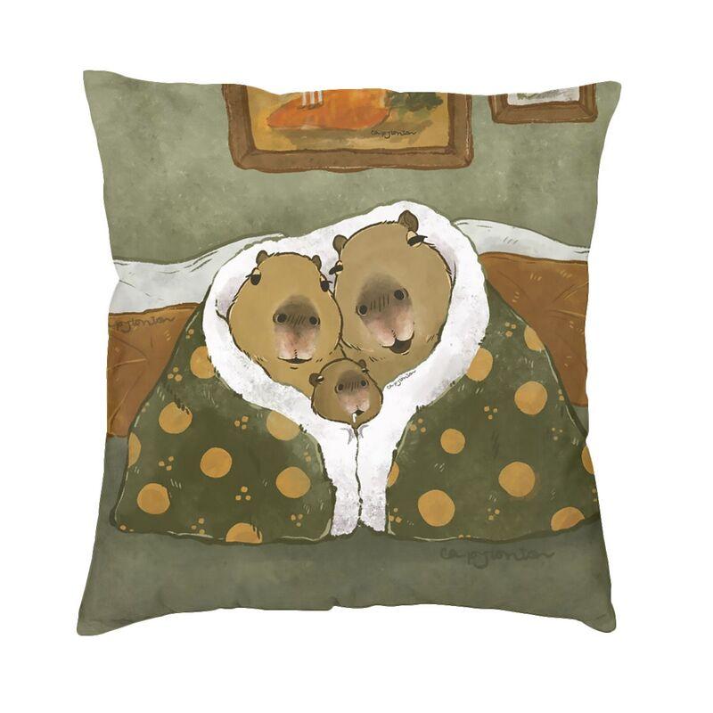 Chilling Capybara Cushion Cover Sofa Decoration Square Throw Pillow Cover 45x45cm