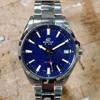 Casio EDIFICE series simple casual fashion quartz movement stainless steel strap Japanese and Korean watch men's watch blue dial EFV-100D-2AVUDF