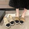 Baotou Half Slippers Women's Outer Wear Spring 2025 New Thick-soled Lazy One Pedal Half Drag Small Fragrant Fisherman Shoes