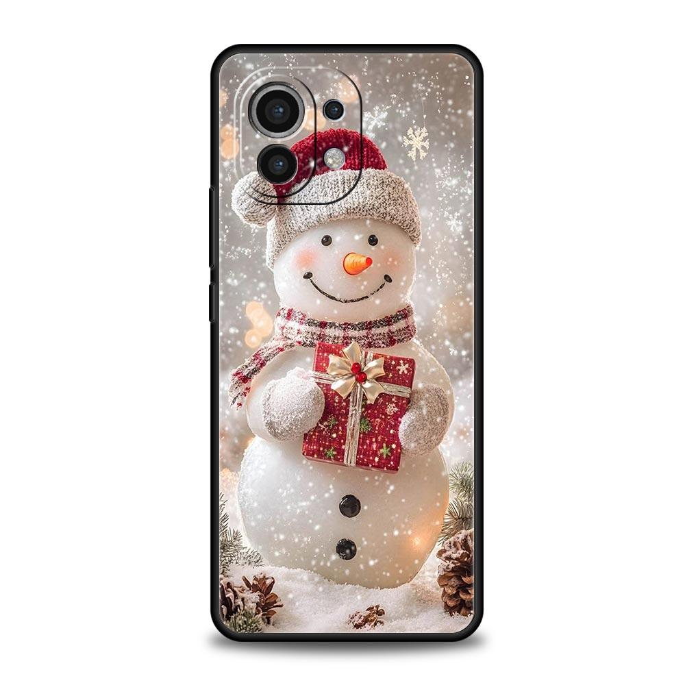 

Christmas Snowman Phone Case Cover for Xiaomi Mi 17 15 14 13 12 11 Ultra 15T 14T 13T 12T 11T Pro Lite 5G Soft TPU Shell Fundas Xiaomi 15 Pro