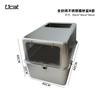 Stainless Steel Cat Litter Box Semi-Enclosed Design Cat Bedpans Anti-Scatter Pet Toilet for Easy Cleaning Durable Feline Supplie