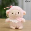 Pp Cotton Little Sheep Plush Keychain Fluffy Soft Cartoon Animal Stuffed Doll Comfortable Portable Sheep Plush Keyring