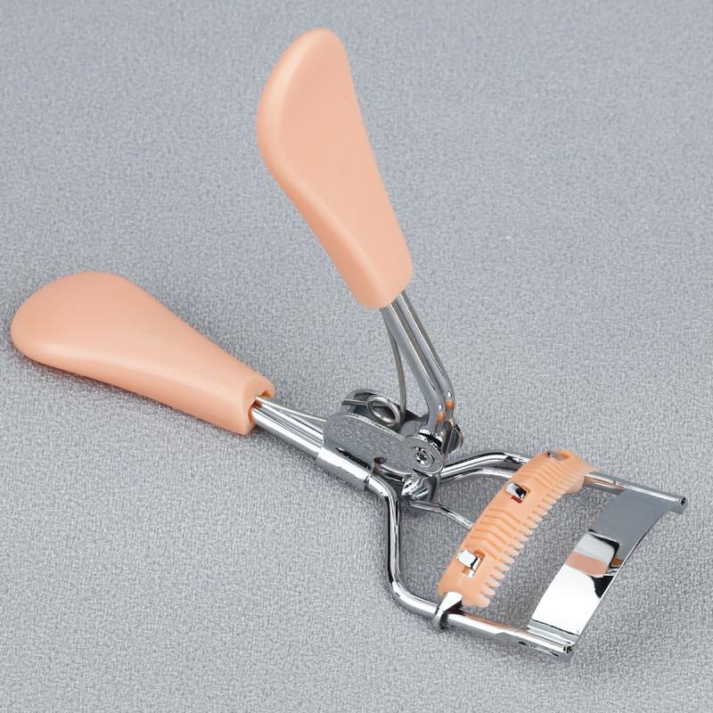 Portable Stainless Steel Eyelash Curler with Comb and Wide-Angle Curling Tool