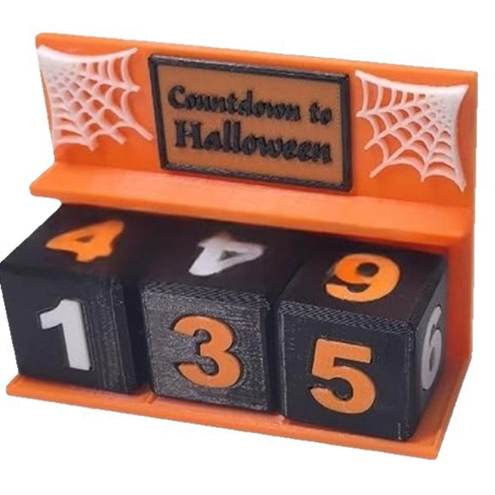 12cm Halloween Countdown Block Realistic Halloween Advent Calendar Ornaments For Dining Table Bedside Cabinet Window Sill
