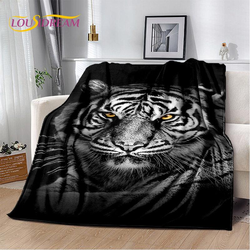 Beast Animal Tiger, Sabretooth Cartoon Soft Plush Blanket,Flannel Blanket Throw Blanket for Living Room Bedroom Bed Sofa Picnic