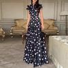 New Spring Women's Clothing, European and American Dresses, Fashionable, Elegant and Loose Plant-printed Dresses