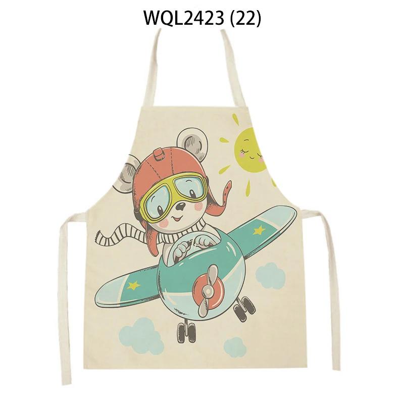 Animal Elephant Monkey Kitchen Aprons Linen Aprons Home Cooking Baking Accessories Aprons Kitchen Accessories Delantal Cocina