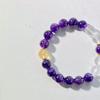 10Mm Autumn And Winter Natural Amethyst White Crystal Design Bracelet Bracelet.