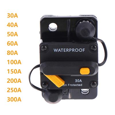 §DC12V-48V Waterproof 30A-300A Circuit Breaker, Manual Reset Fuse Holder For Car Boat Marine RV Solar System