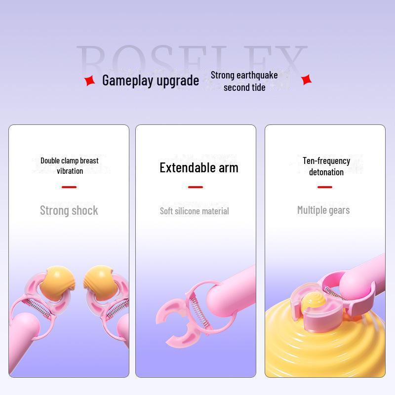 Roselex Nipple Clamp & Breast Massage Vibrating Egg Stimulator