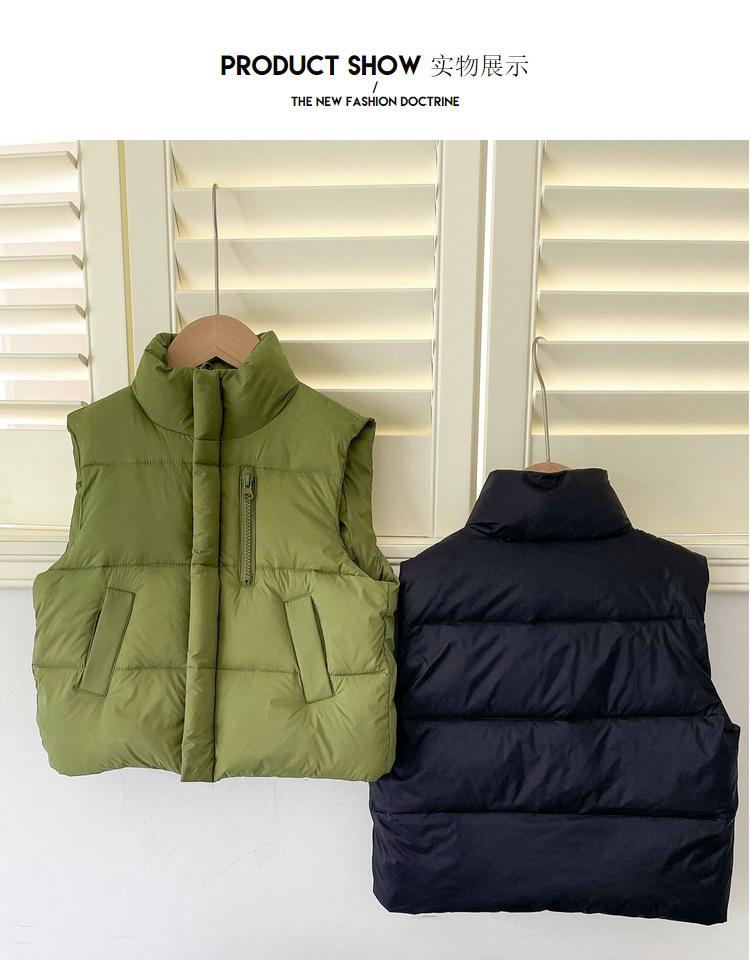 kids Winter Autumn Down Vest Coat Boys Girls  Warm Waistcoat Outerwear Clothing Infant Jacket Children White Duck Down Clothes