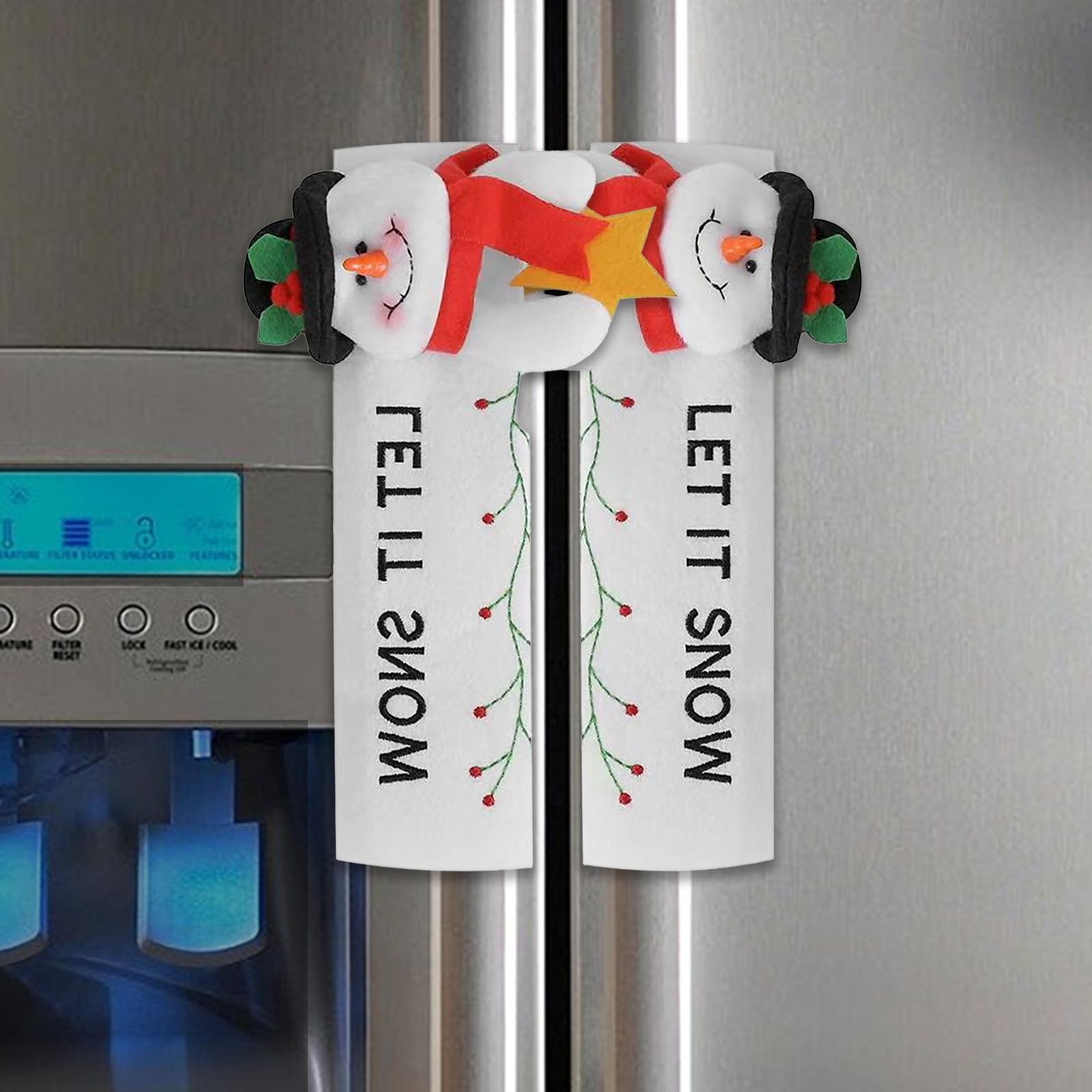 

Christmas Decorations Refrigerator Gloves Gingerbread Man Doll Kitchen Scene Decoration