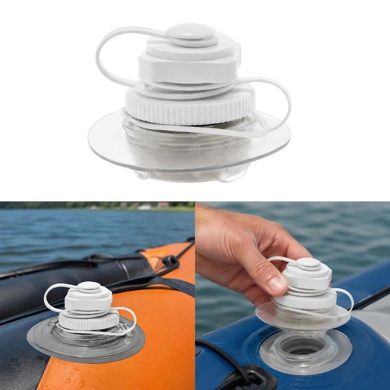 Thermoplastic Polyurethane Air Valuing 2 Pack for Inflatable Equipment with Inflation-Deflation Function, Hand-Turned Screw Connection, and Retained