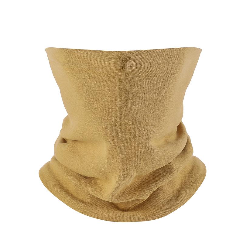 Winter Men's and Women's Pullover Neck Cover Autumn and Winter Thin Solid Color Fashion Cotton Neck Cover Scarf Neck Protection Pure Cotton Scarf