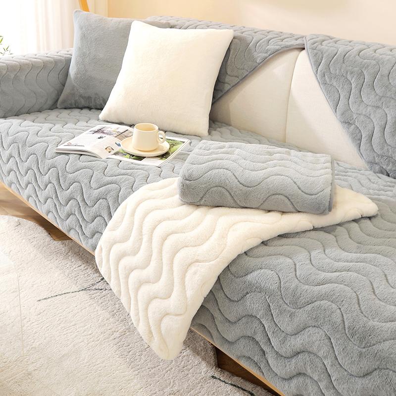 Winter Plush Sofa Cushion Thickened Non-Slip Seat Cushions Four Seasons Universal Sofa Cover Cover All-Inclusive Winter