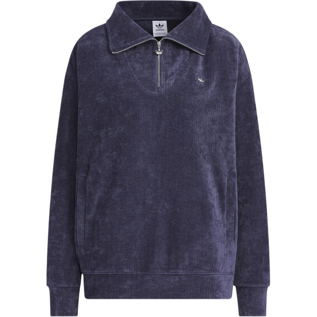 Adidas Originály Útulná mikina se zipem pro ženy Mikiny Tmavě modrá JM8061