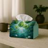 1pc Enchanted Fantasy Plant Tissue Holder Featuring Lotus Leaf And Forest Light, Ideal for Living And Dining Areas, Perfect for Elegant Tissue Storage