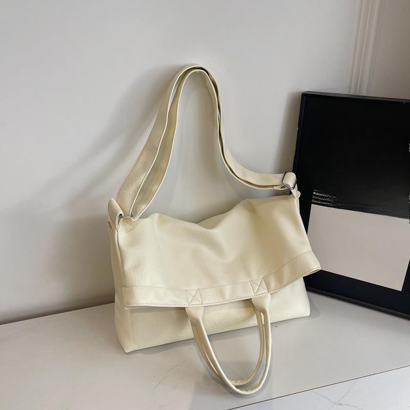 

Large-capacity Crossbody Bag Summer Single-shoulder Underarm Bag High Appearance Level Retro Commuter Tote Bag бежевий