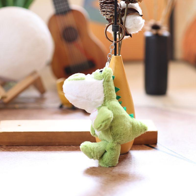 Cartoon Cute Green Crocodile Soft Plush Keychain Pp Cotton Filling Gift Bags