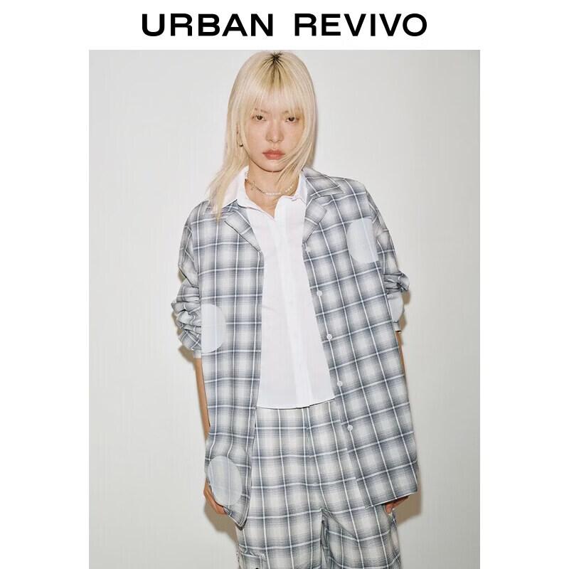 UR Women s Plaid Open-Front Shirt S