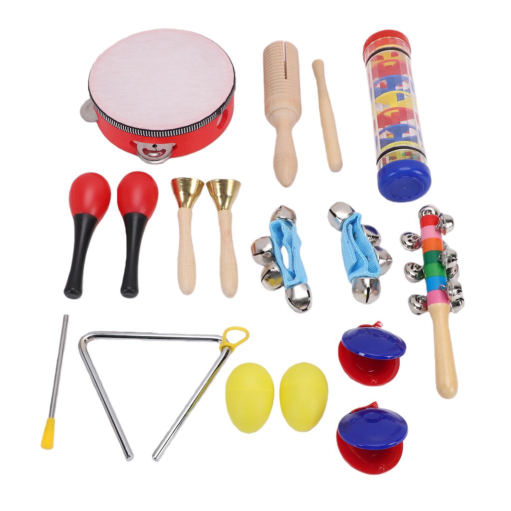Kids Musical Instruments 10 Types Percussion Instruments Tambourine Clappers Maracas for 3 8 Years Old Girls Boys