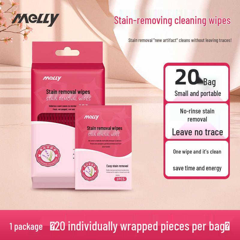 Portable Stain Remover Wipes for Clothing, Shoes & Jackets - Waterless Emergency Cleaning Solution