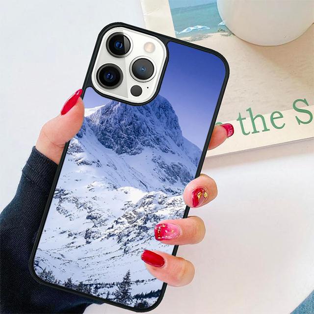 Snowy Winter Mountain Coque Shell For iPhone 17 Air 15 16 14 13 12 Pro Max 11 Pro Max Plus Phone Case Cover