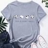 Cartoon Print Crew Neck T-shirt Casual Loose Short Sleeve Fashion Summer T-Shirts Tops Women's Clothing