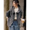 XWI Women's Hooded Double-Faced Wool Blend Short Coat