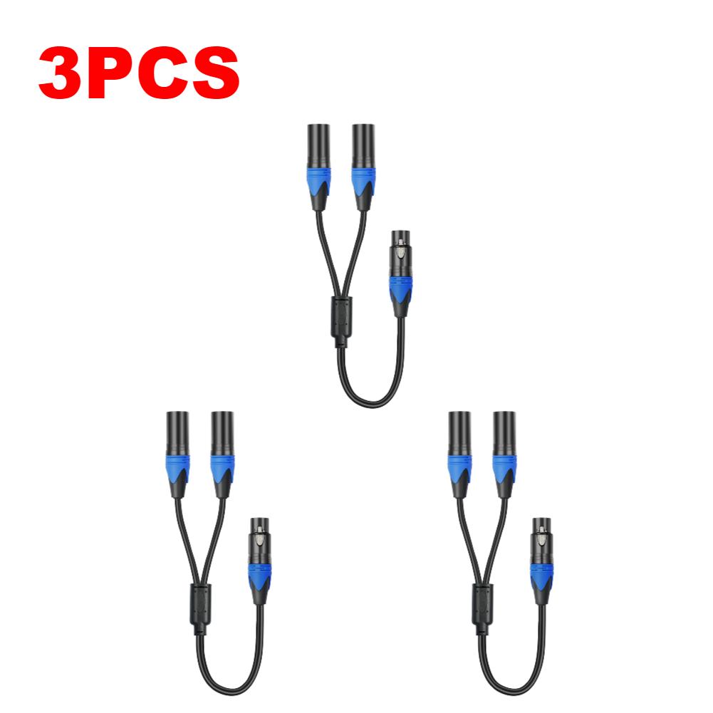 1-6PCS Y Shape XLR Splitter Cable XLR Female To Dual XLR Male Splitter Mic Cable Microphone Splitter Cord For Amplifier Mixer
