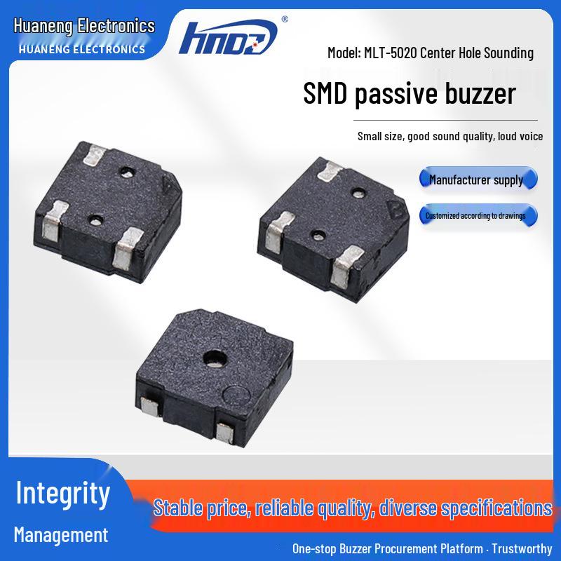 Compact SMD Alarm Buzzer MLT-5020 with Center Hole Sound Output MLT-5020