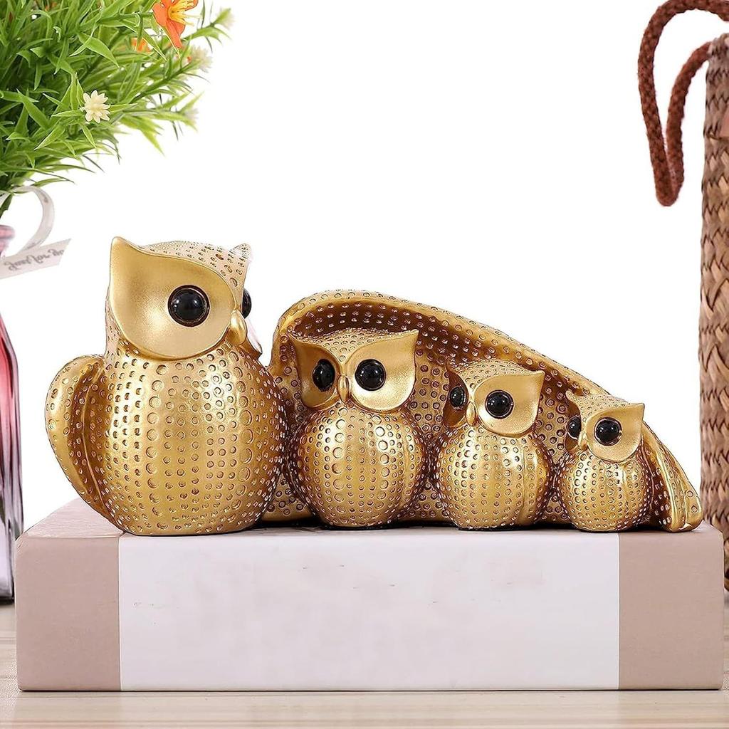 Xtore® Golden Owl Family (Mother & Child) for Home Decor