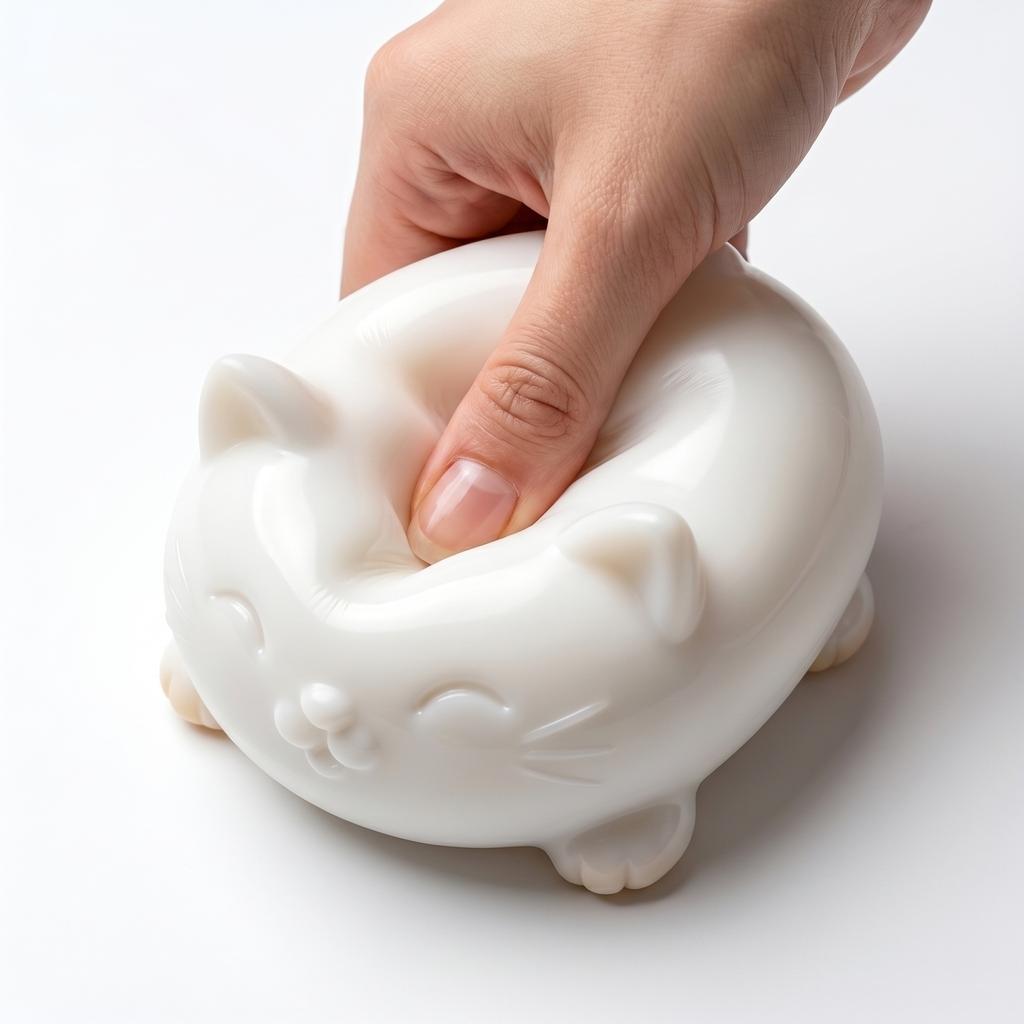 Soft Squeeze Cat Sensory Toy for Stress Relief Squishy Animal Figure for Relaxation and Hand Exercise for Adults and Kids