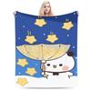 Bubu and Dudu Kawaill Couple Bears Blanket Fleece Cozy Super Soft Throw Blanket for Sofa Bedding Throws