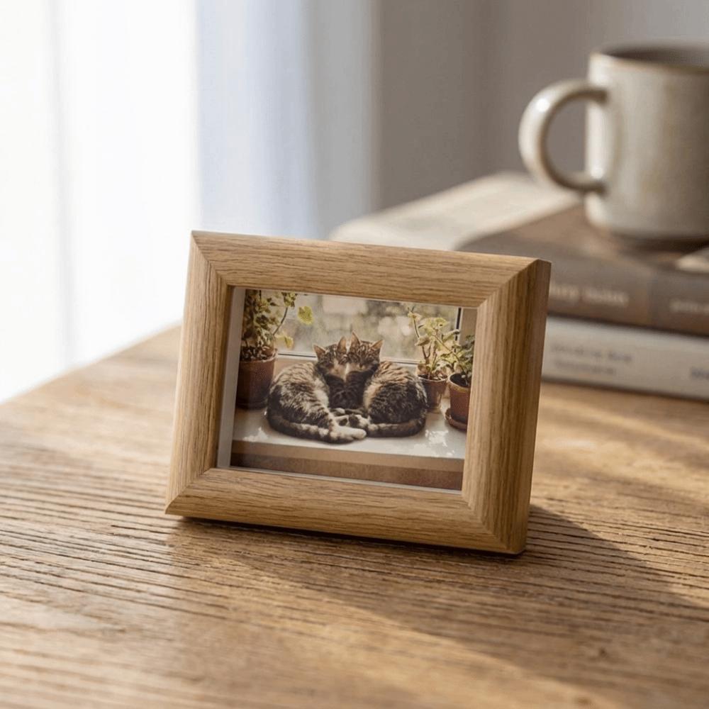 2PCS Rustic Antique Picture Frames Square Photo Storage Frame Small Frame Display Holders  Office