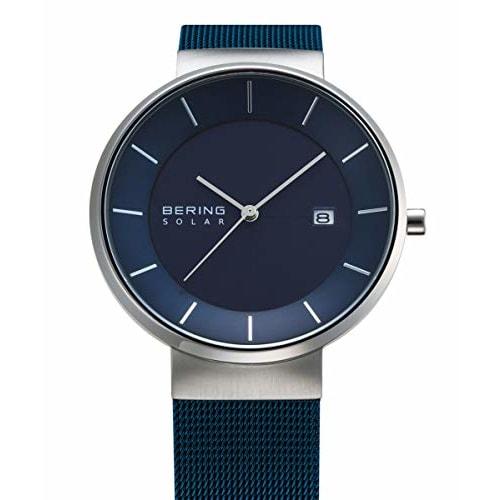 BERING Men's Analog Solar Watch, Collection Model 14639-307, Stainless Steel Strap & Sapphire Crystal, Officially Imported, 3-Year Internal Warranty