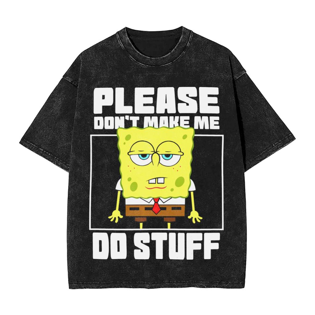 Spongebobs Cast Of Characters Tshirt Loose Tshirts Shortsleeve Y2k Fun Tshirt Summer Casual O Neck Big Size Top Tees