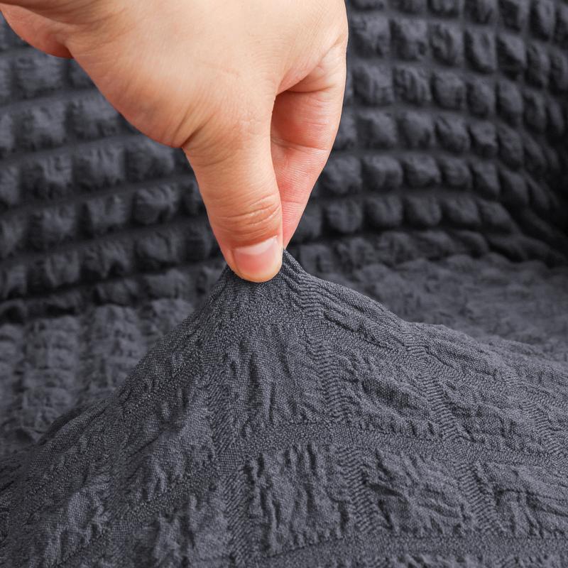 Plaid Seersucker Skirt Elastic Stretch Sofa Cover for Living Room 1 2 3 4 Seat Armchair Cover L Shape Couch Covers for Sofa