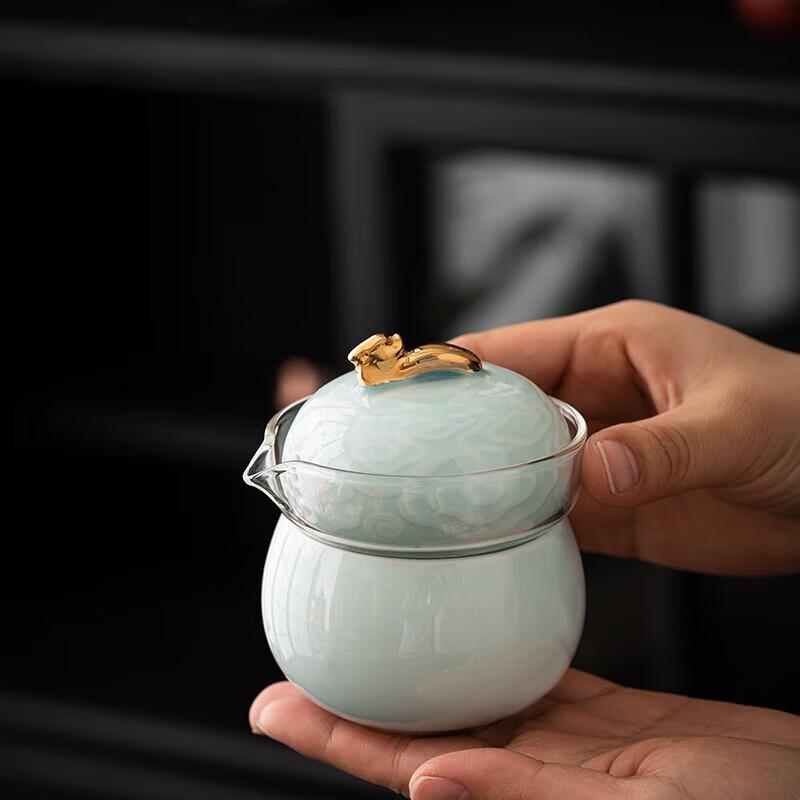 Dragon Fortune B-style Ceramic Tea Set Gift Box