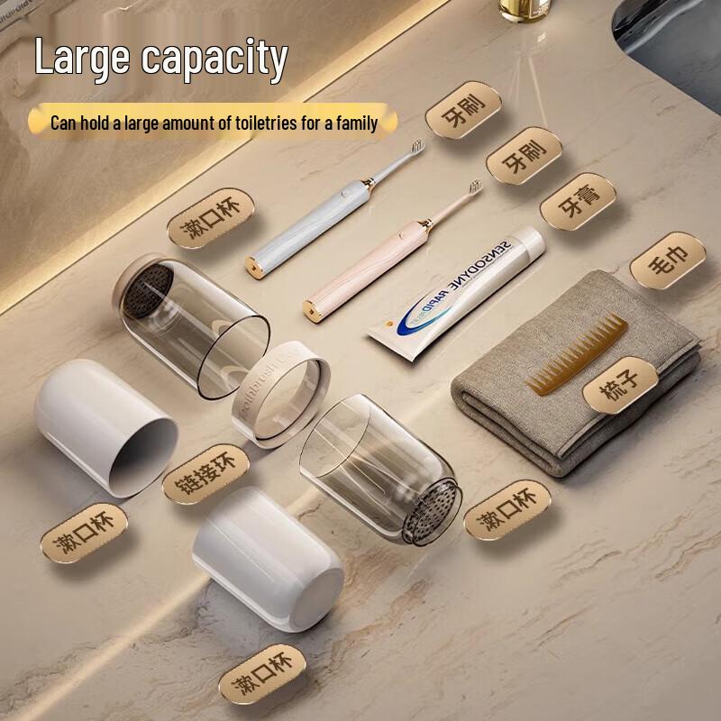 Portable Travel Toothbrush and Wash Cup Set