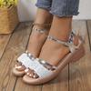 2026 Summer New Women's Wedge Heel Peep Toe Sandals One Strap Buckle Outdoor Fashion Casual Shoes