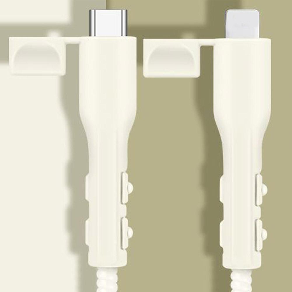 10Pcs Soft Silicone Charger Cable Protector Anti-Break Anti-Tangle Charging Cord Cover for Data Cable